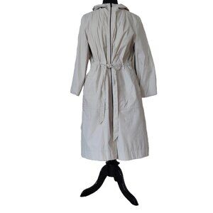 A New Day Hooded Trench  Rain Coat SZ XL Shell 100% Cotton treated for rain